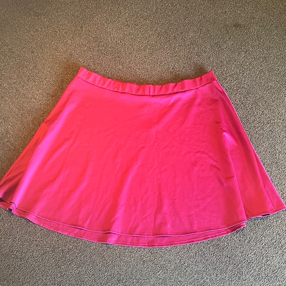 Plus size Lara magenta half-circle mini skirt